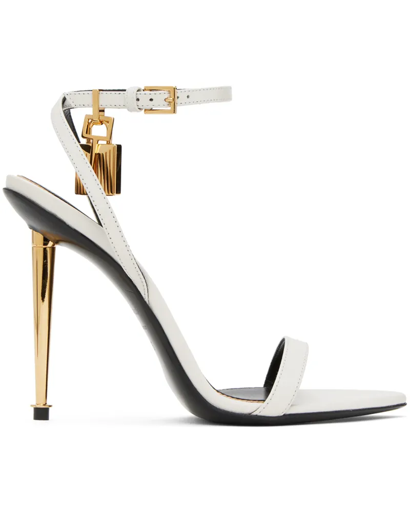 Tom Ford White Pointy Naked Sandals 1w003