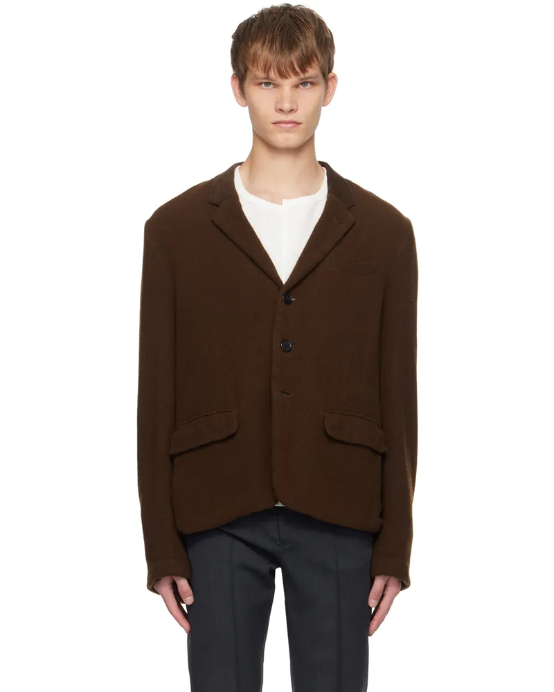 Undercover Brown Button Blazer Dark