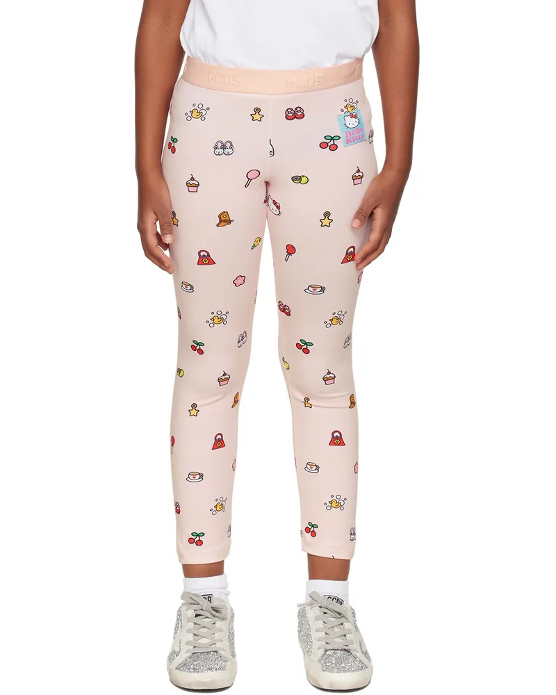 GCDS Kids Pink Hello Kitty Edition Leggings Mary's
