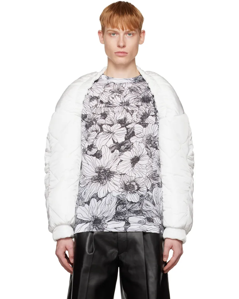 Dries van Noten White Quilted Down Jacket 1