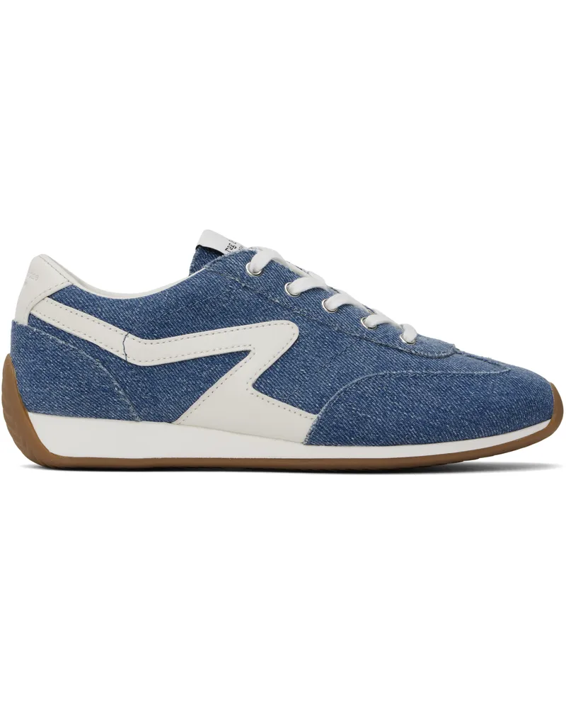 Rag & Bone Blue Slim Retro Runner Sneakers Medwshdnm
