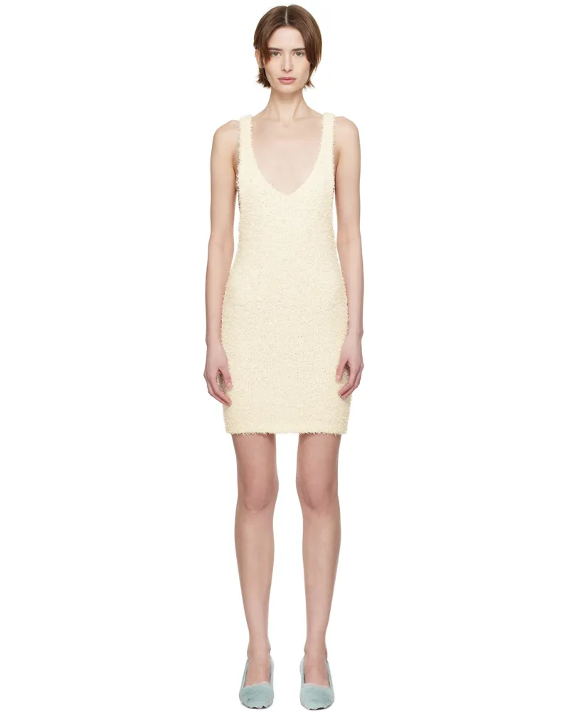 Entire Studios Off-White Tuft Tank Minidress Ivory