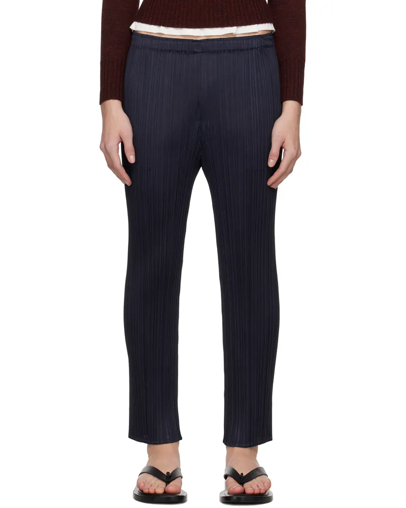 Issey Miyake Navy June New Colorful Basics 4 Trousers 75