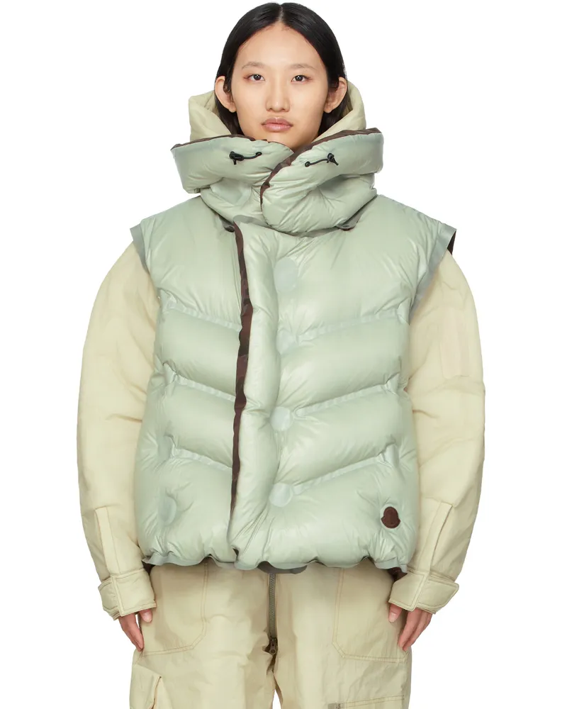 Moncler Moncler Dingyun Zhang Green Reversible Down Zadena Vest 812