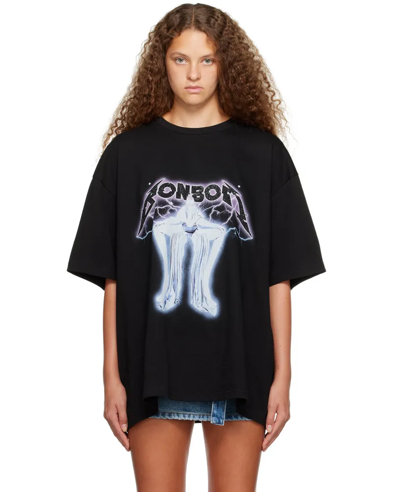 BONBOM Black Crewneck T-Shirt Black