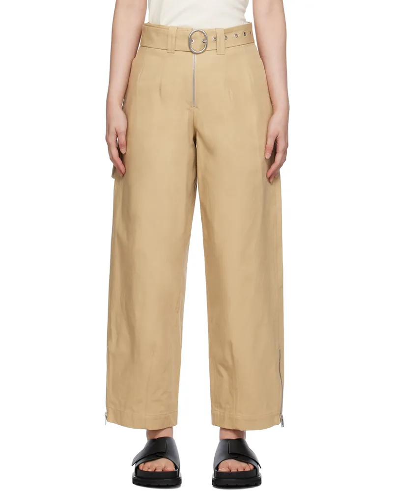 Jil Sander Beige Tailored Trousers 260