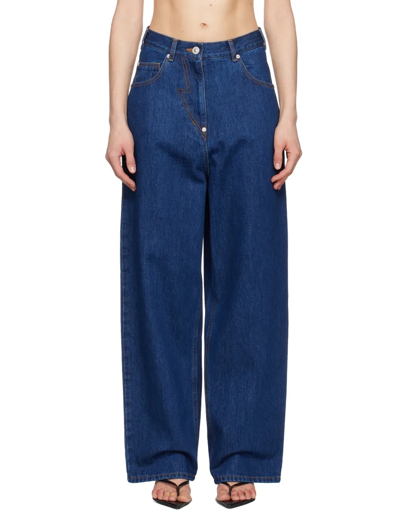 pushBUTTON Blue Panty Cutout Jeans Blue