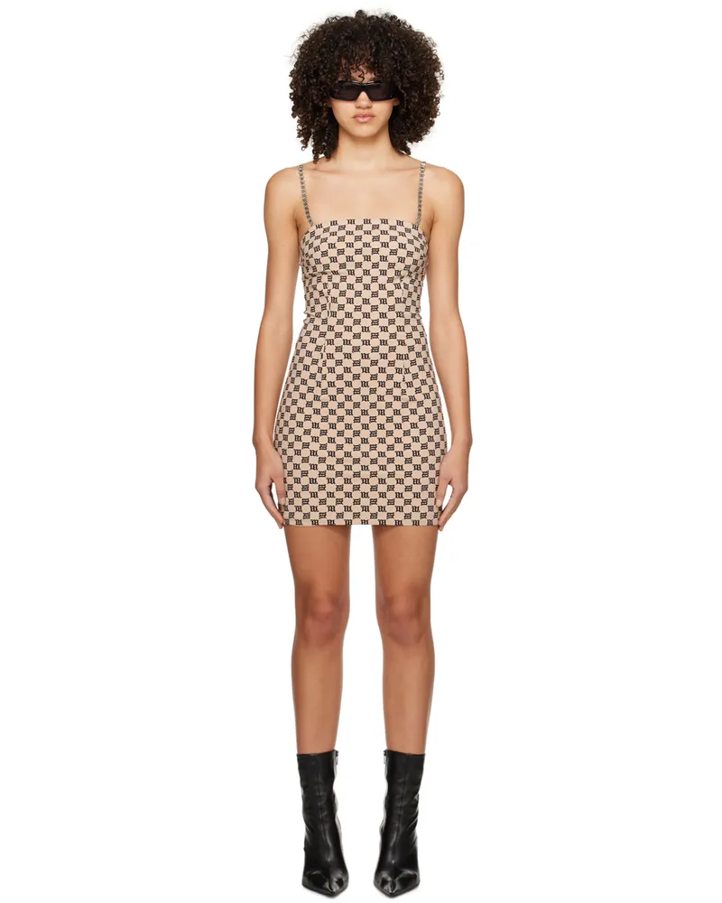 MISBHV Beige Monogram Minidress Beige