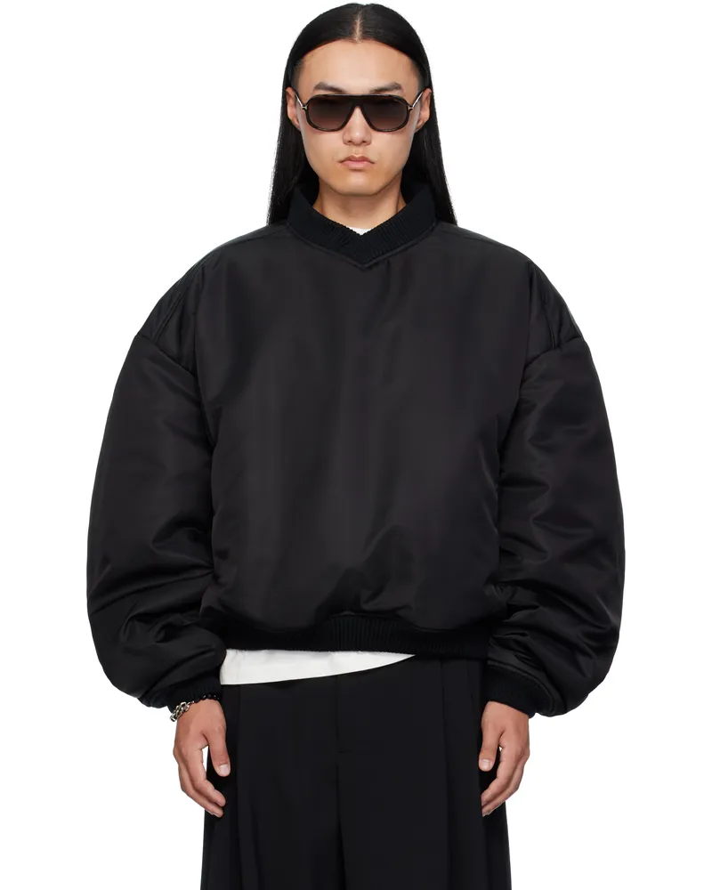 LU'U DAN Black Unibomber Sweatshirt Black