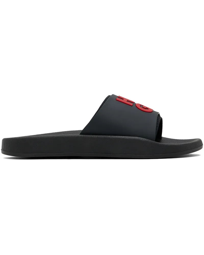 HUGO BOSS Black Logo-Branded Slides 006-black
