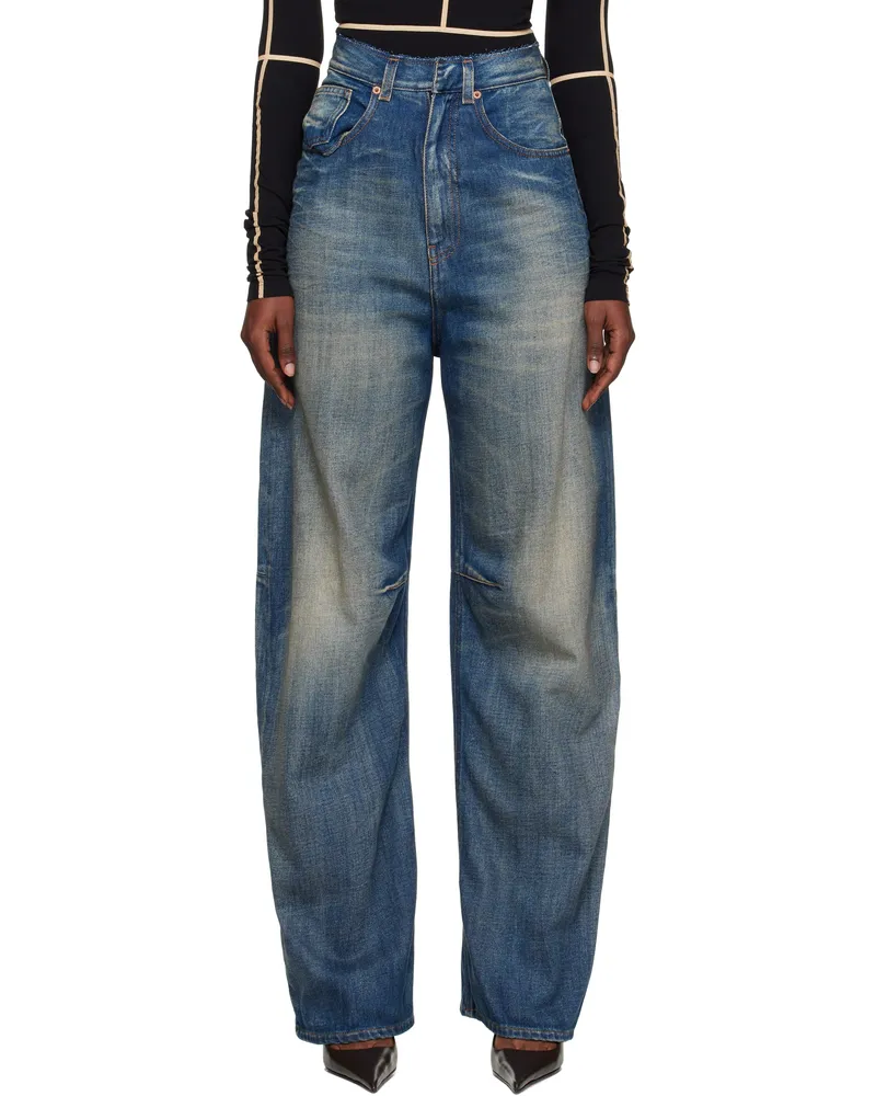 Maison Margiela Blue Wide-Leg Jeans 962