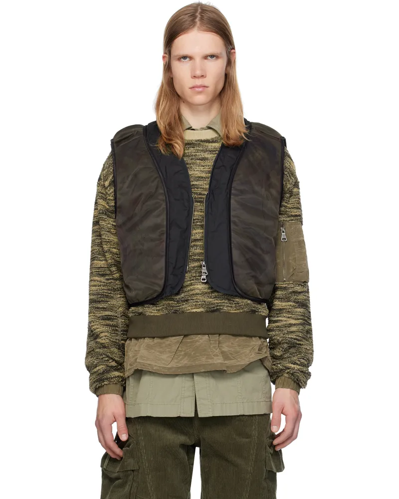 Andersson Bell Black Mesh Padded Reversible Vest Black