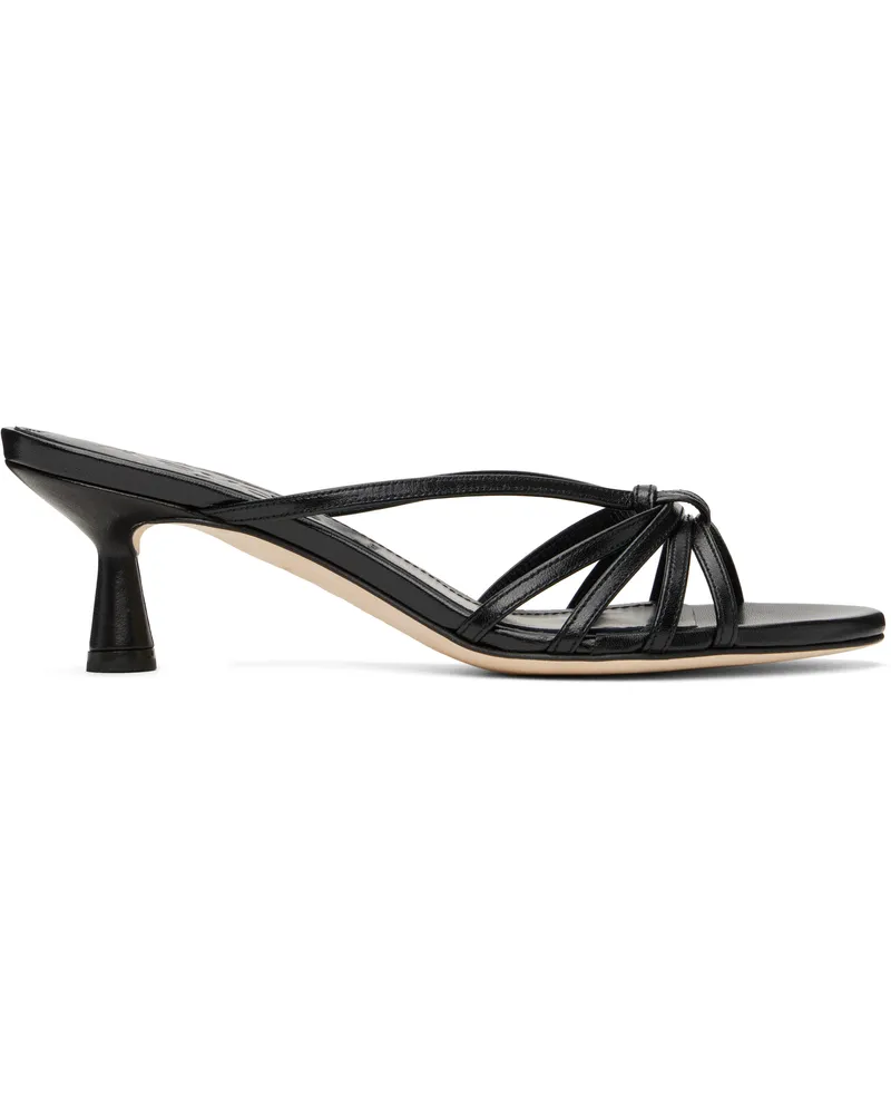 aeyde Black Abby Leather Mules Black