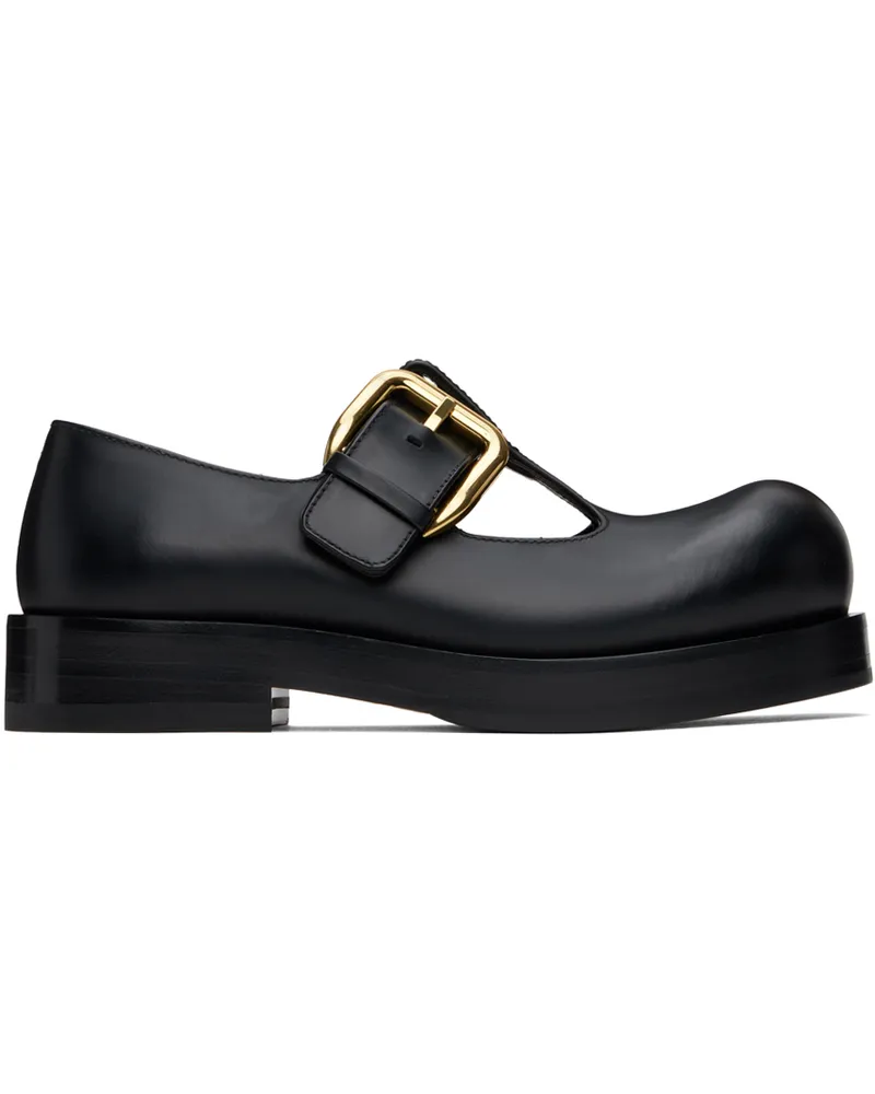Bottega Veneta Black Helium Mary-Jane Loafers 1000