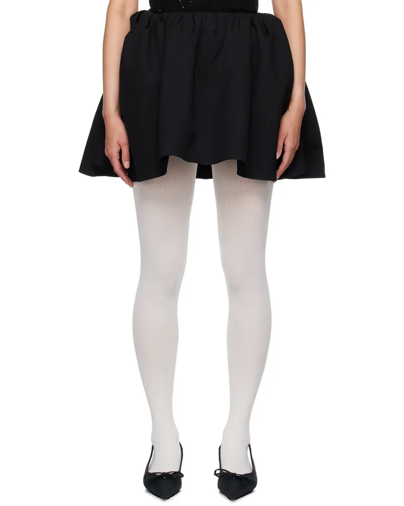 SHUSHU/TONG Black Bowknots Miniskirt Ba100