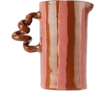 Brown & Pink Stripe Delights Wiggle Jug