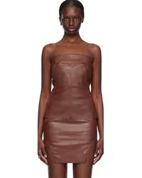 Rick Owens Brown Bustier Tank Top Henna