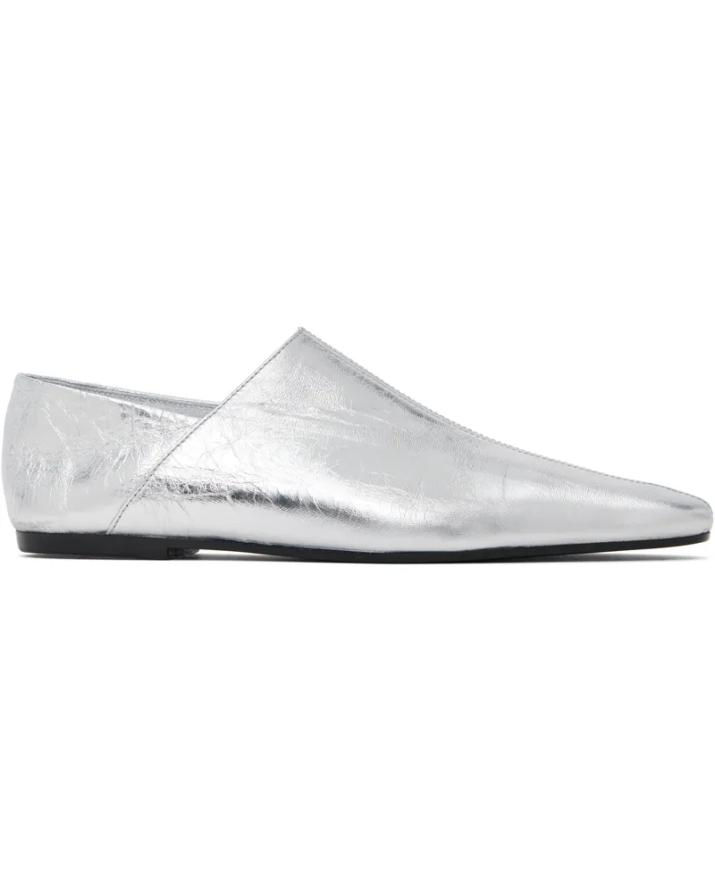 Dries van Noten Silver Slip On Loafers 952