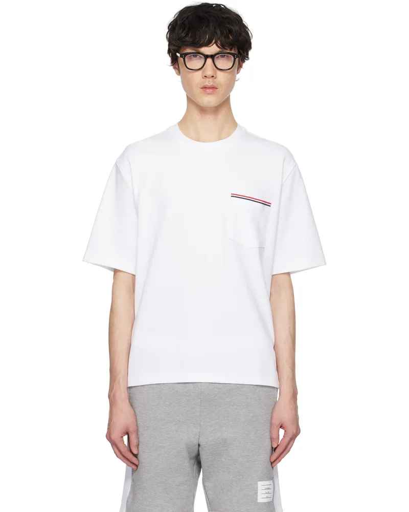 Thom Browne White Oversized Short Sleeve Pocket T-shirt 100
