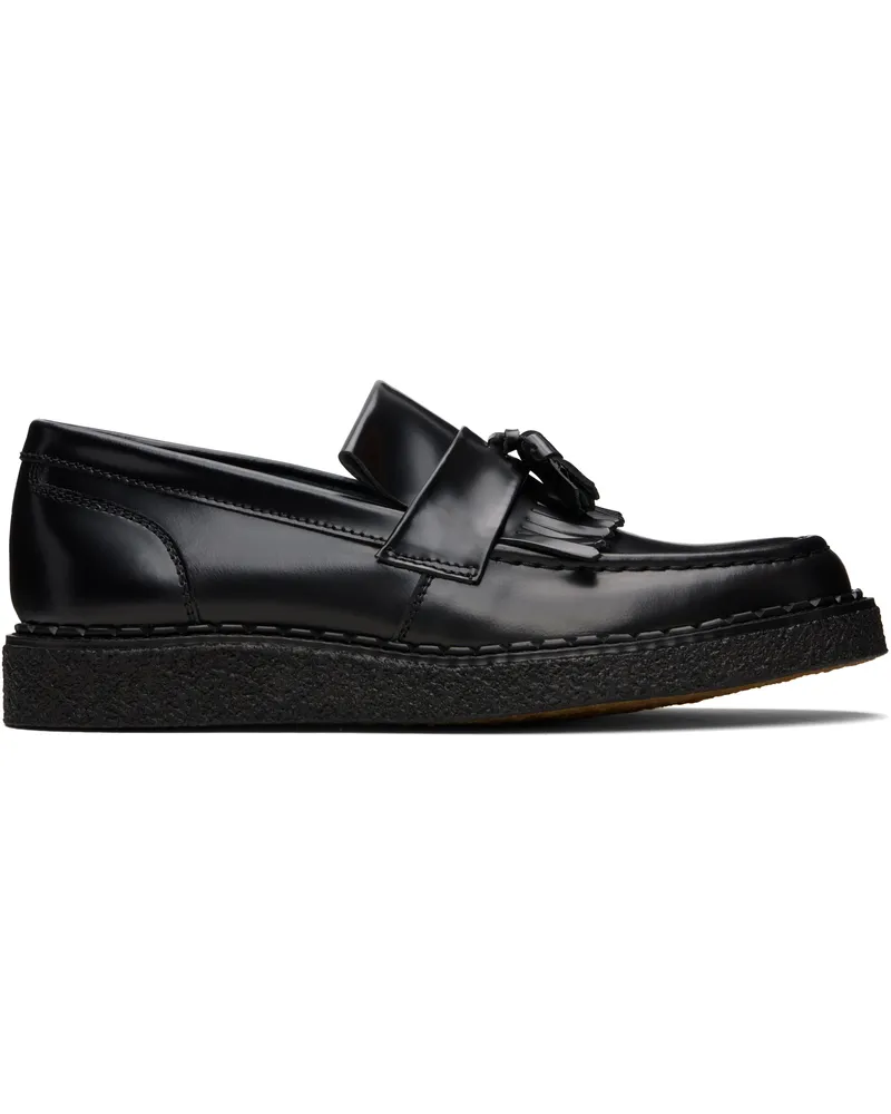 Fred Perry Black George Cox Edition Leather Tassel Loafers 102black