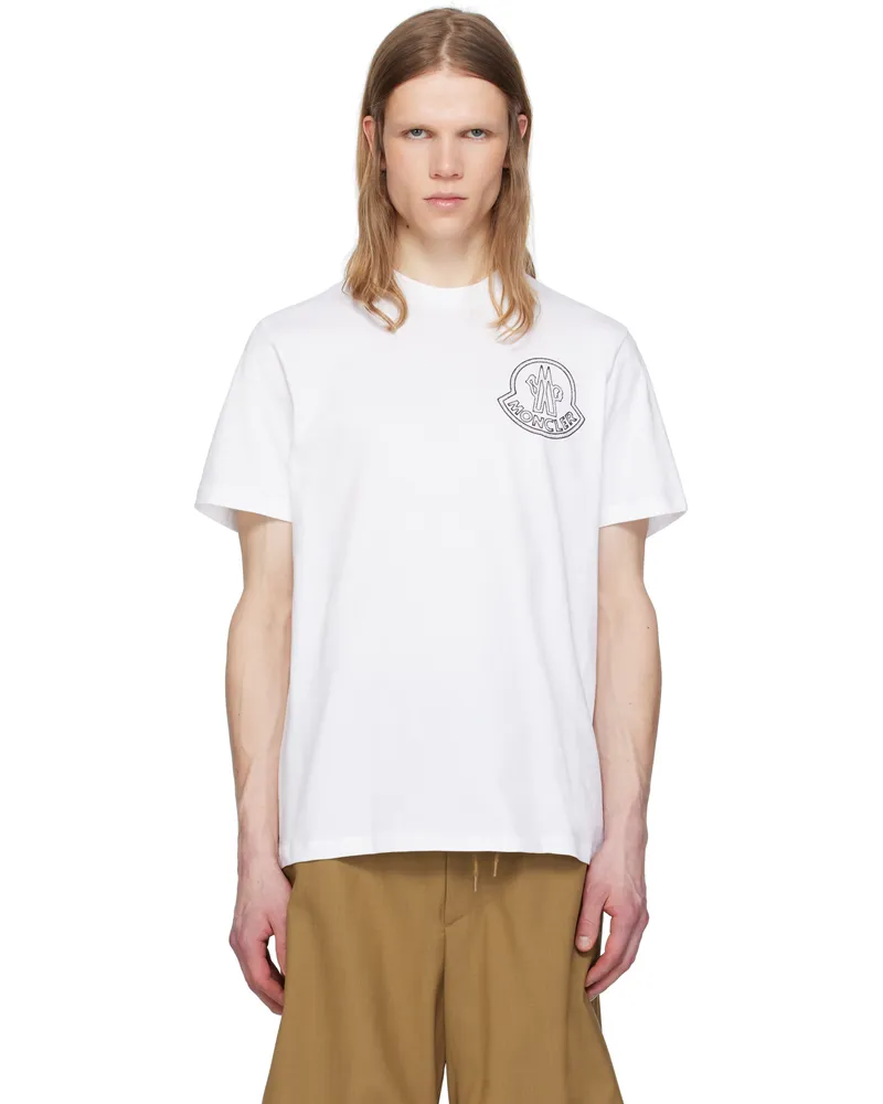 Moncler White Archivio Creativo T-shirt 00a