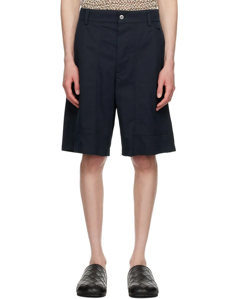 Bottega Veneta Navy Lightweight Shorts Midnight