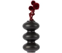 Matte Black Wave Form Vase