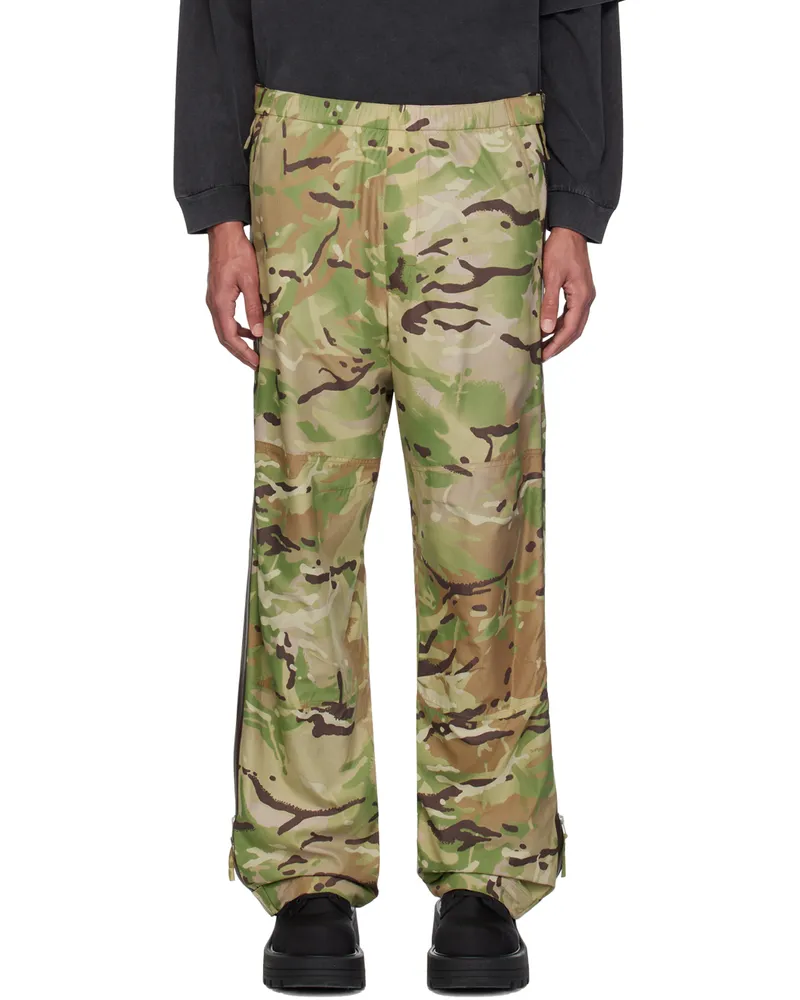 1017 ALYX 9SM Green Side Zip Camo Trousers Camo