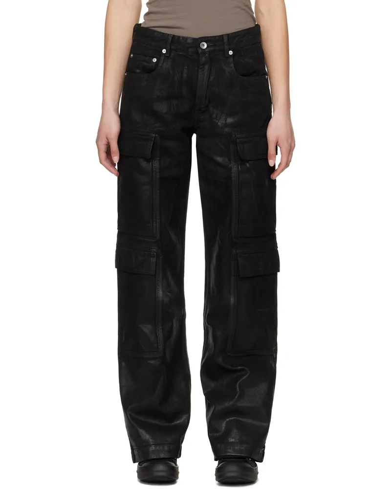 DRKSHDW by Rick Owens Black Hollywood Double Cargo Jeans 09