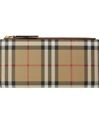 Burberry Beige Check Large Wallet Archive