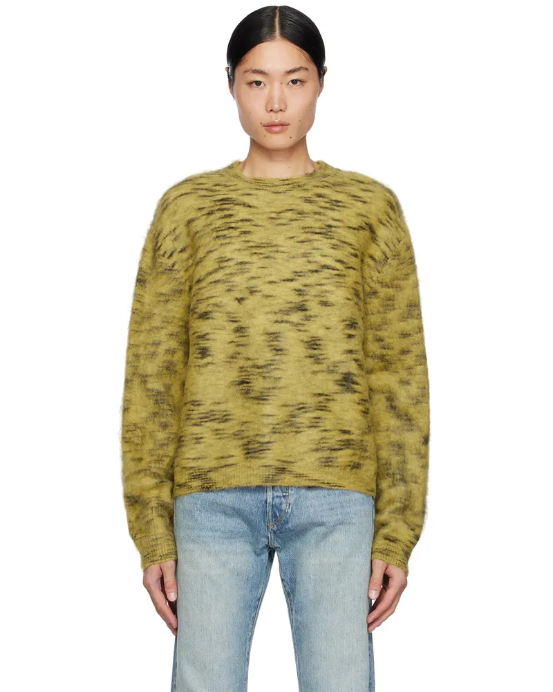 RE/DONE Yellow & Black Hyena Sweater Hyena