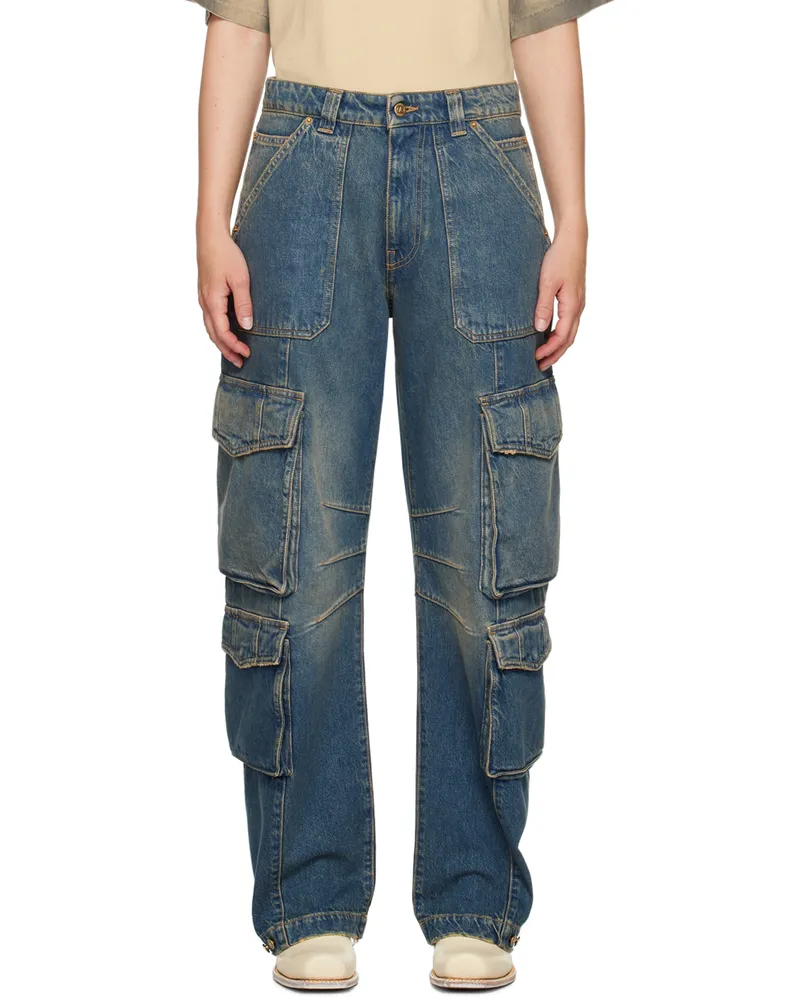Golden Goose Blue Distressed Finish Jeans 50100