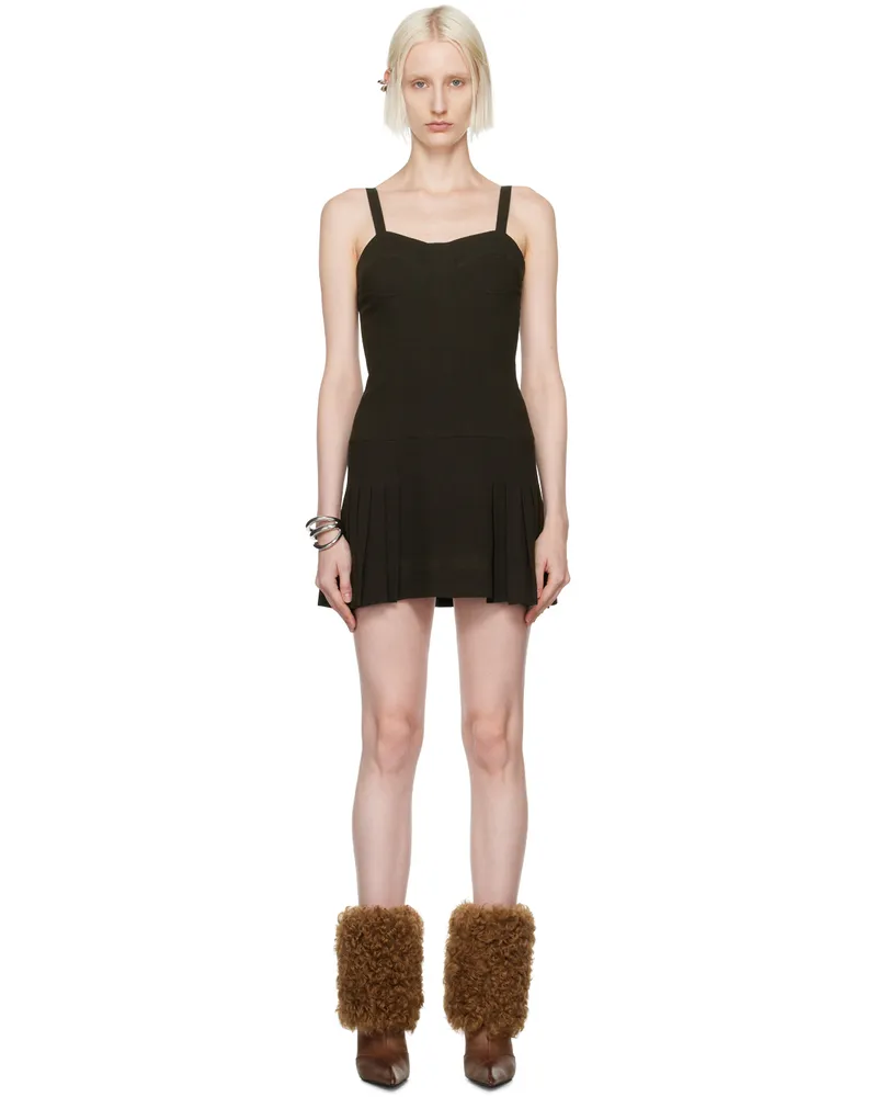 Charlotte Knowles Brown Bayon Minidress Brown