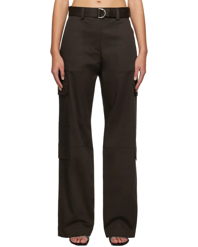 MSGM Brown Tailored Trousers 30