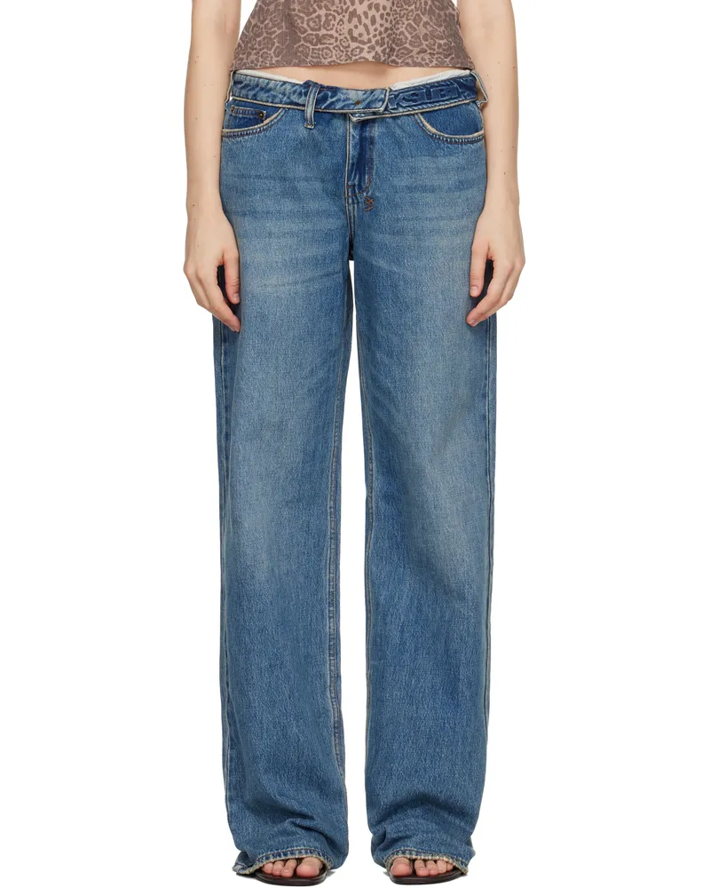ksubi Blue Low Rider Flip Jeans Denim