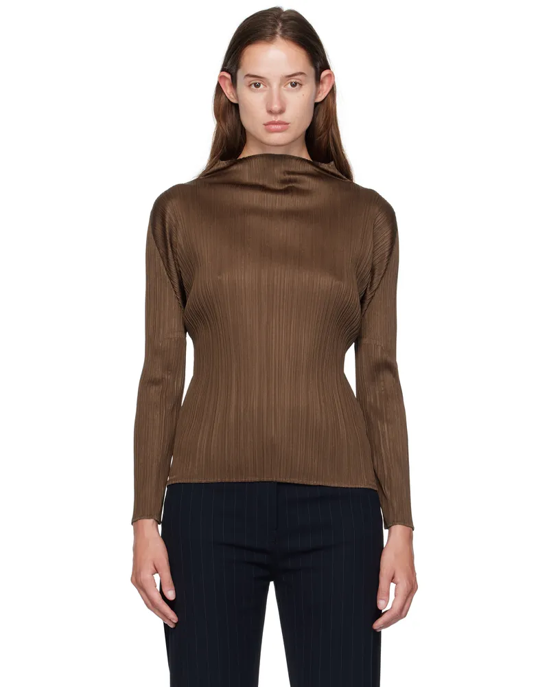 Issey Miyake Brown June New Colorful Basics 4 T-shirt 44