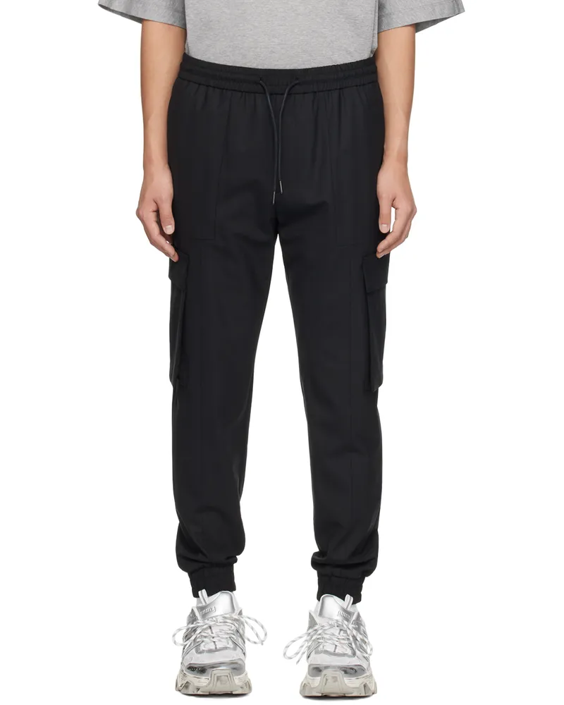 JUUN.J Black Drawstring Cargo Pants 5