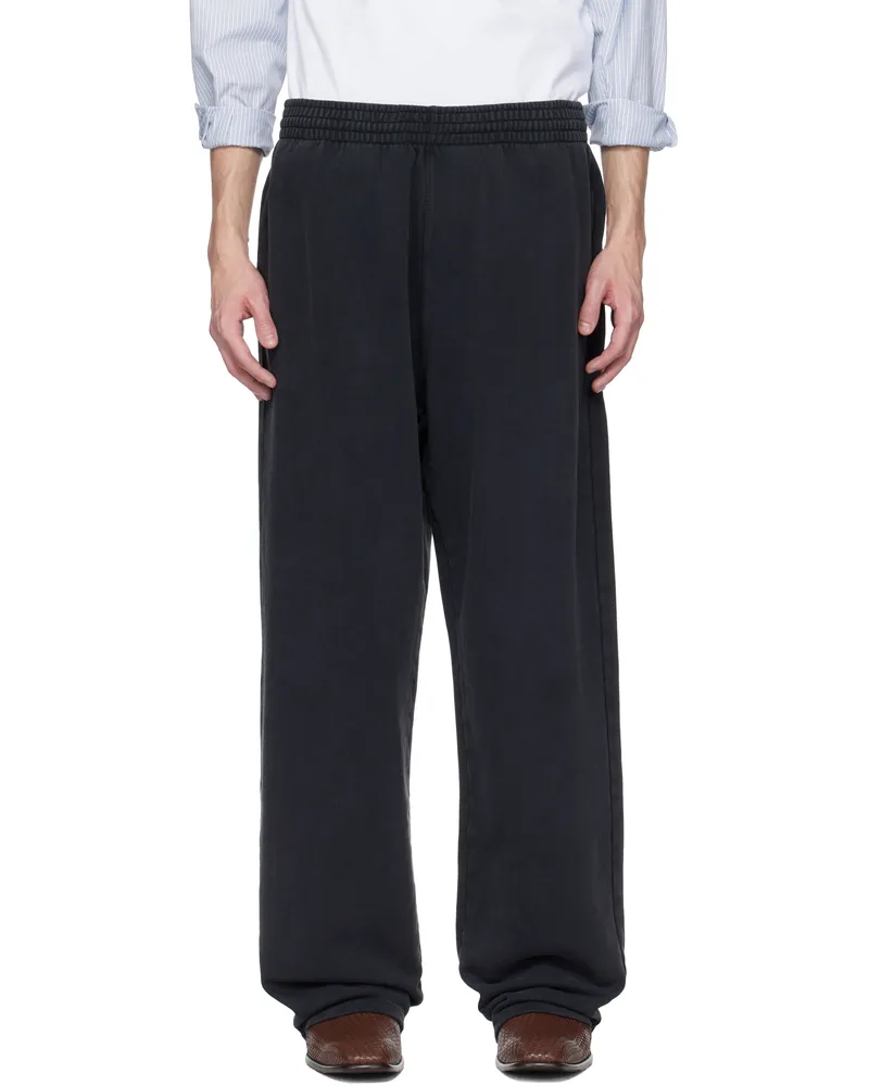 Martine Rose Black Wide-Leg Sweatpants Black
