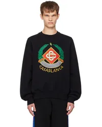 Casablanca Paris Black Casa Crest Sweatshirt Casa