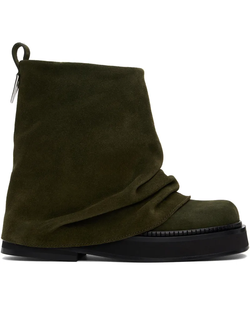 ATTICO Khaki Mini Robin Combat Boots 839
