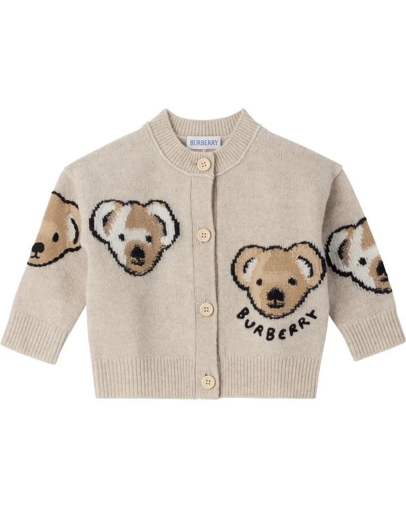 Burberry Baby Beige Bear Cardigan Barley