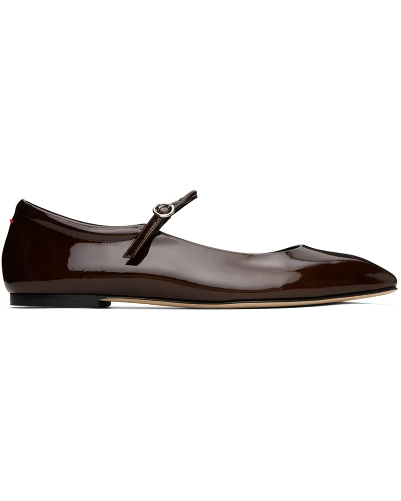aeyde Brown Uma Ballerina Flats Moka
