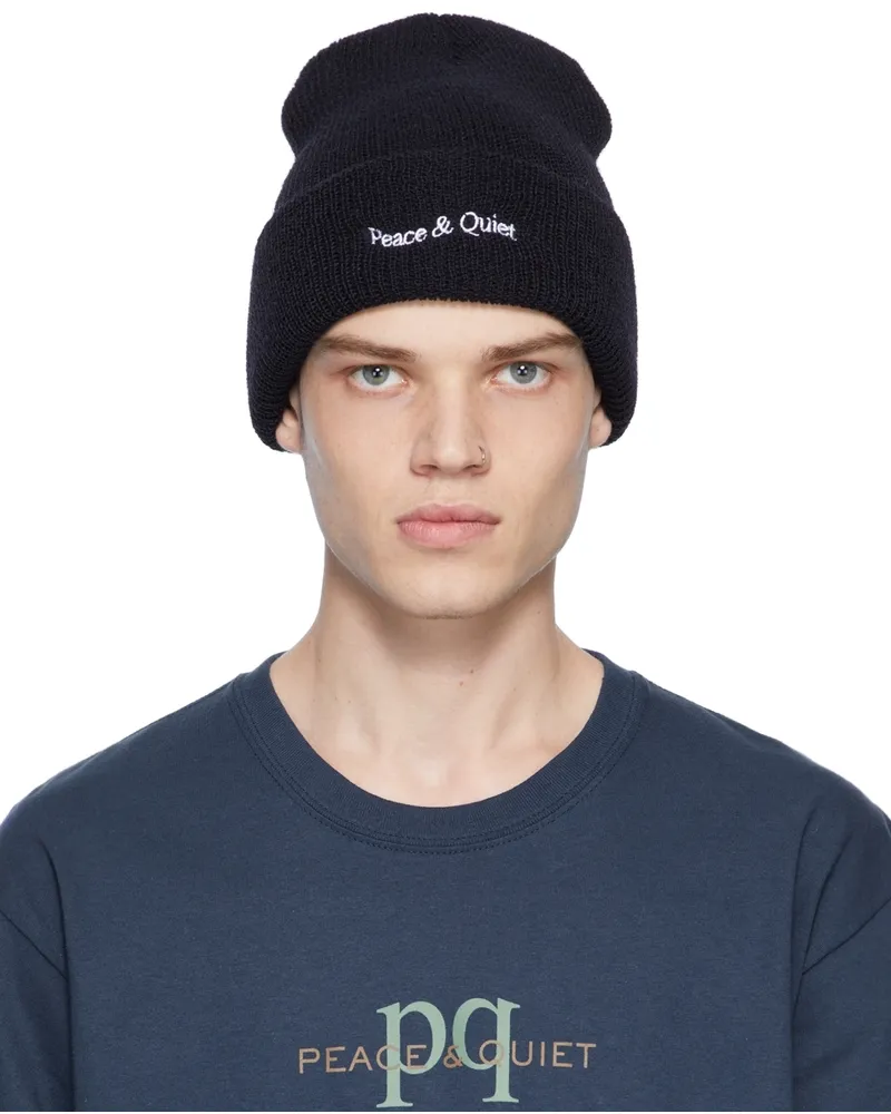 Museum of Peace & Quiet Black Wordmark Beanie Black