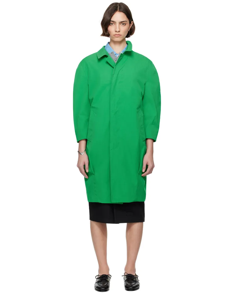 Bally Green Twill Coat U6a4