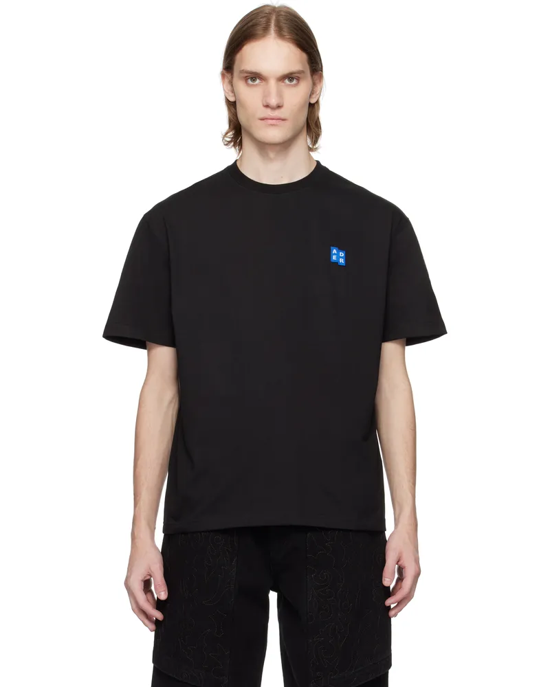 Adererror Black Sig; TRS Tag 01 T-shirt Noir