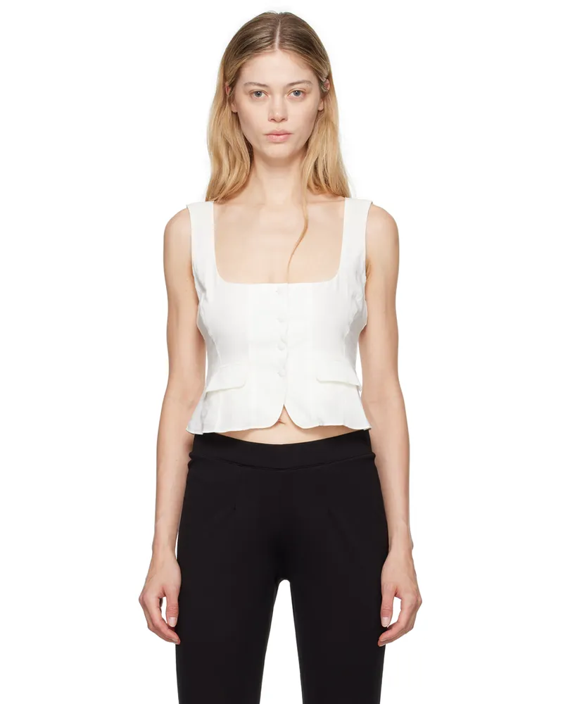 GUIZIO White Adelina Tank Top White