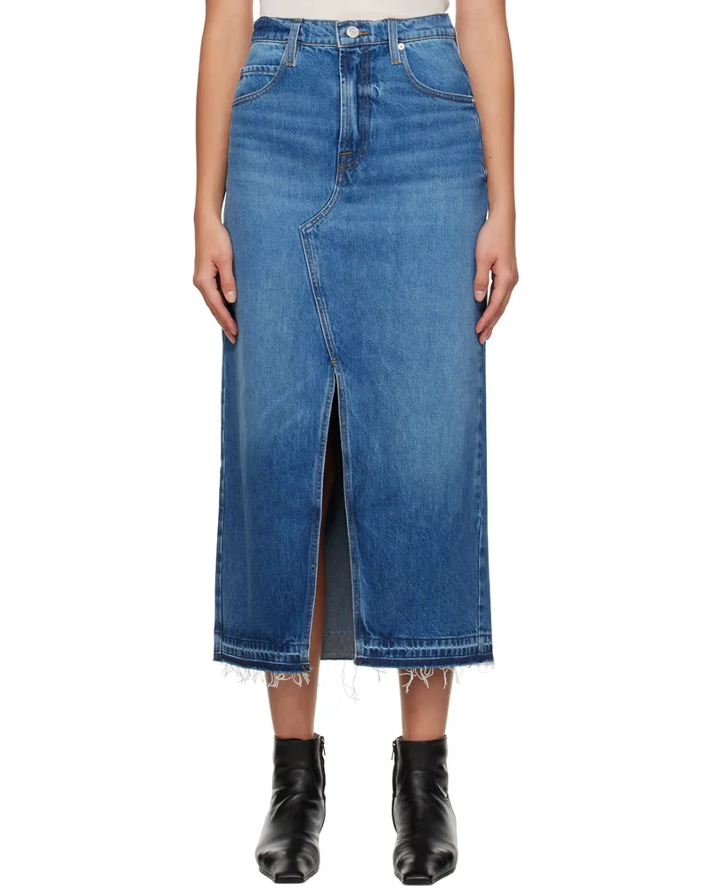 Frame Denim Blue Midaxi Midi Skirt Dlam