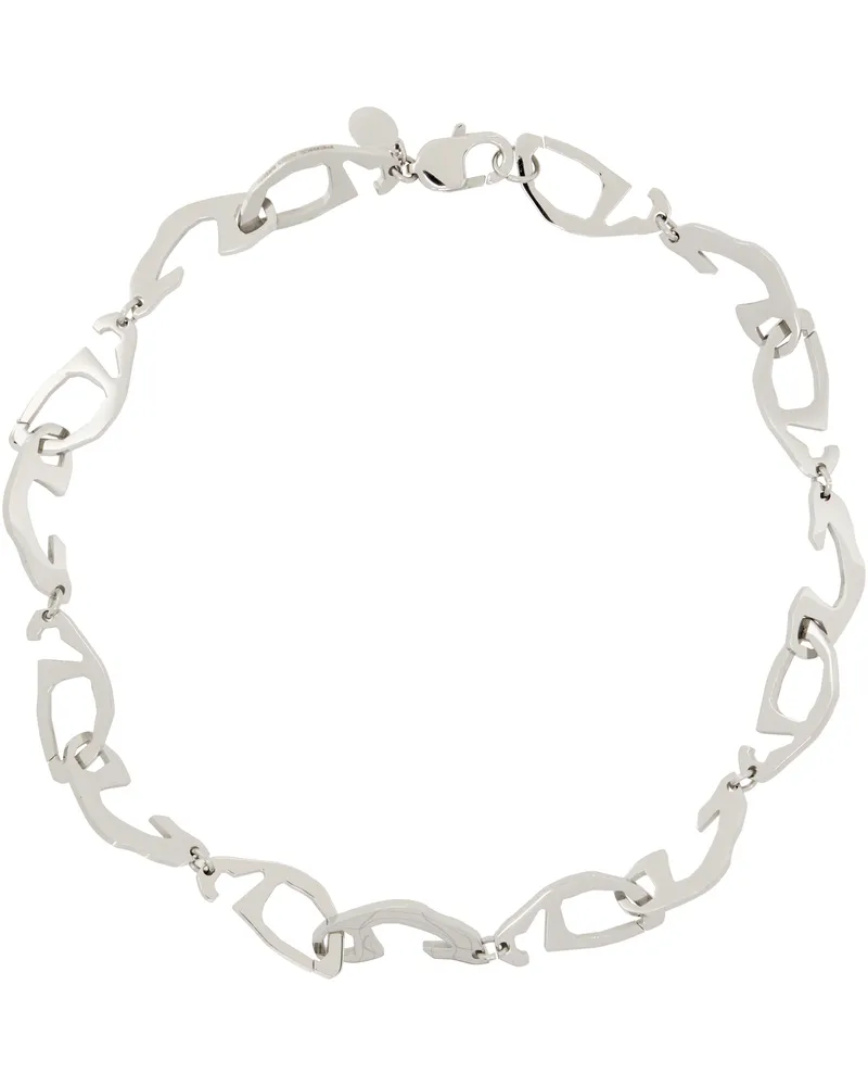 Perks and Mini Silver '69' Chain Necklace Stainless