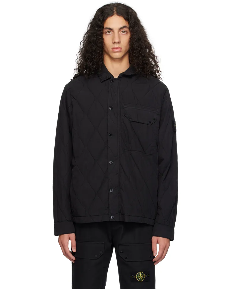Stone Island Black Fili Quilted Jacket V0029