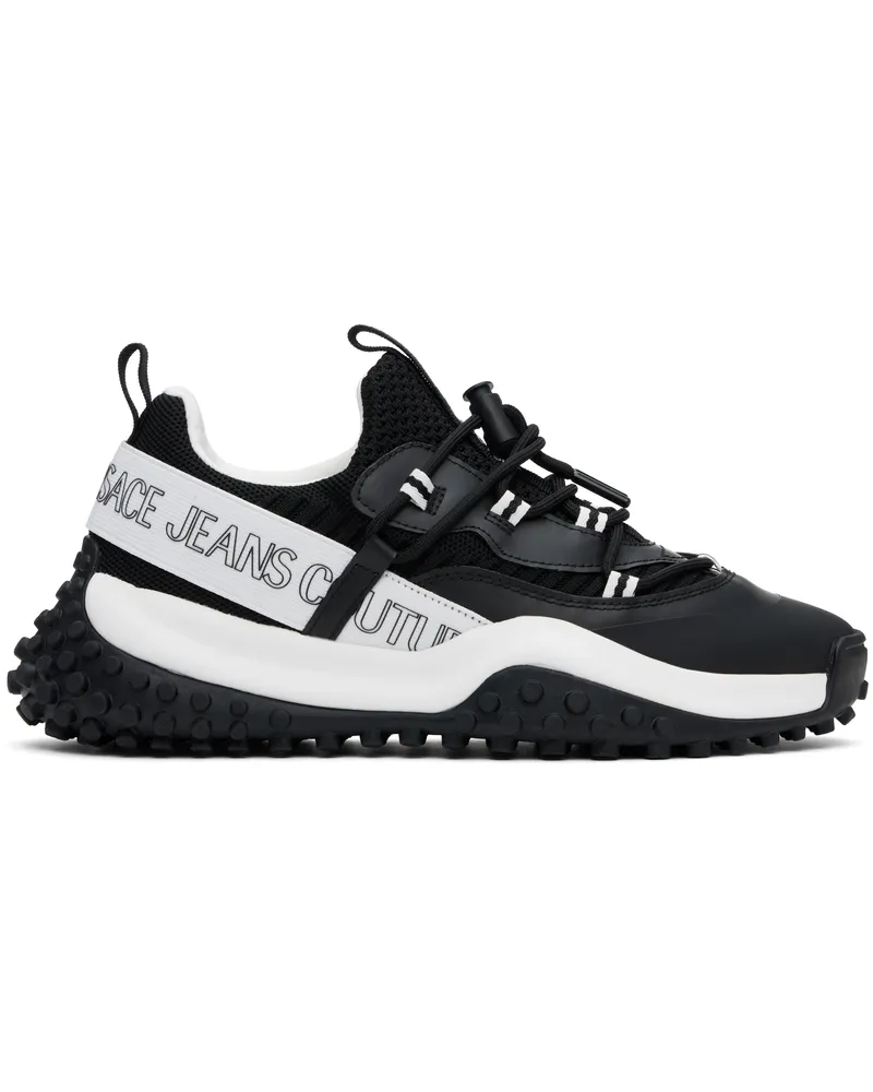 Versace Jeans Black & White Logo Hyber Sneakers E899-black